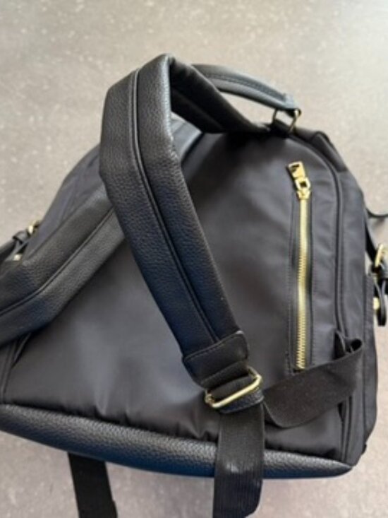 Tommy Bahama Black Nylon & Faux Leather Backpack – Everyday Travel Bag main image 12